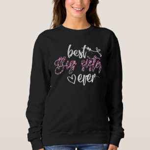 Sweatshirt Meilleure grande soeur Jamais Femmes Léopard Décor