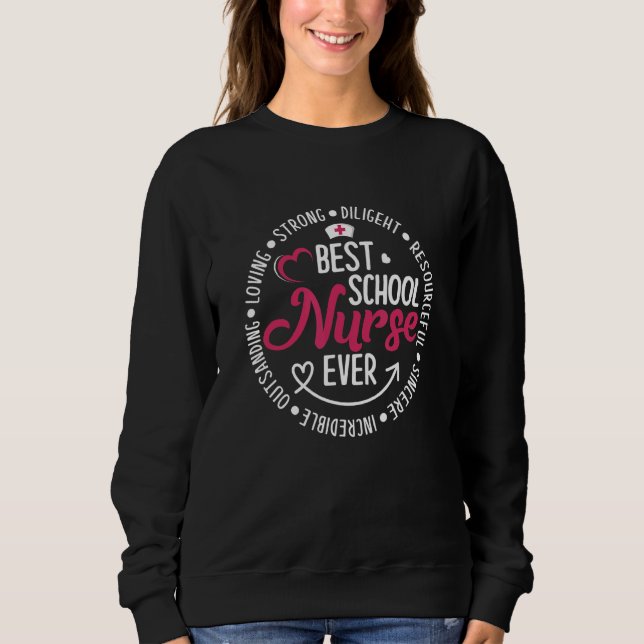 Sweatshirt Meilleure infirmière de l'école jamais infirmière  (Devant)