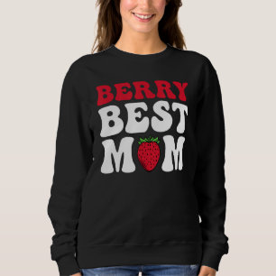 Sweatshirt Meilleure maman aux fruits rouges Citation mignonn
