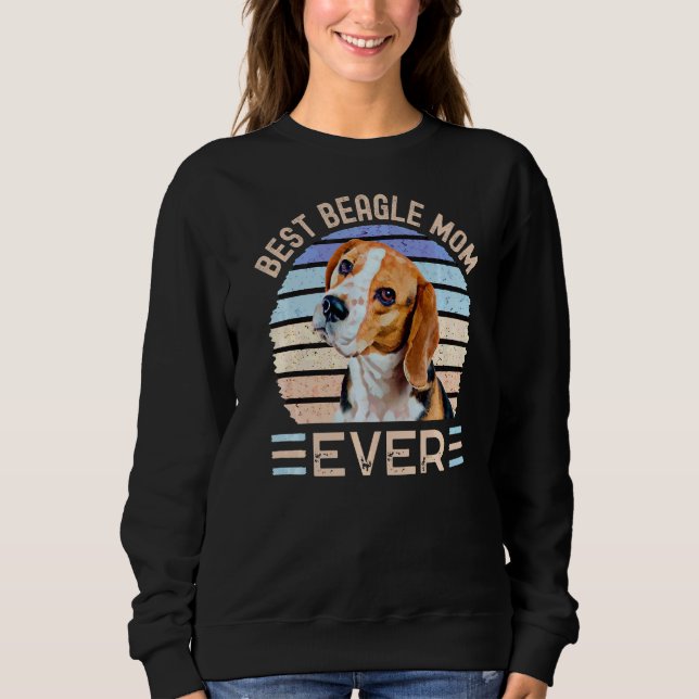 Sweatshirt Meilleure maman Beagle Jour des mères de chiens (Devant)