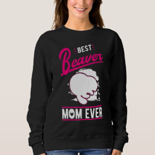 Sweatshirt Meilleure Maman Castor de Tous les Temps