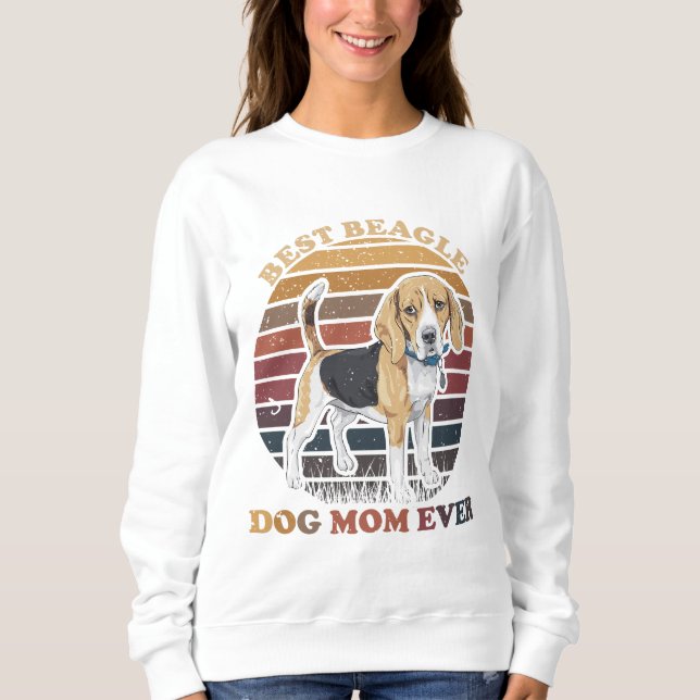 Sweatshirt Meilleure maman de chien Beagle jamais (Devant)