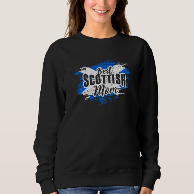 Sweatshirt Meilleure maman écossaise Écosse Mère Famille Écos (Devant)