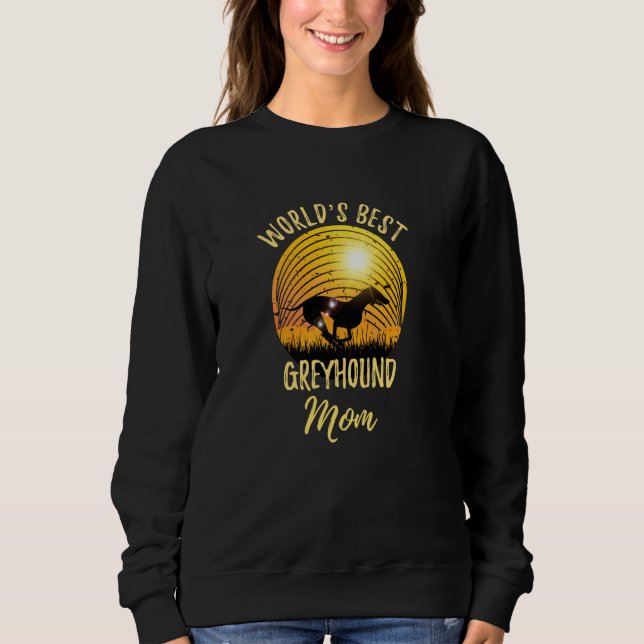 Sweatshirt Meilleure maman Greyhound du monde Vintage Greyhou (Devant)