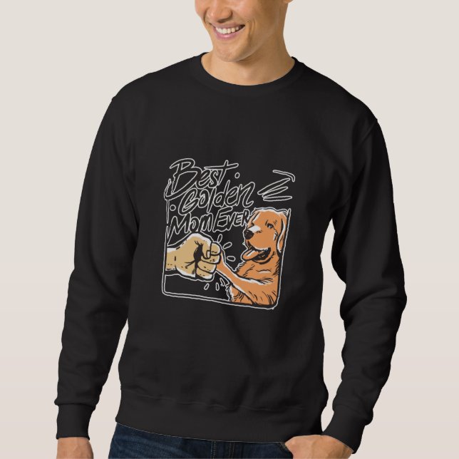 Sweatshirt Meilleure Maman Jamais Golden Retriever Chien Aime (Devant)