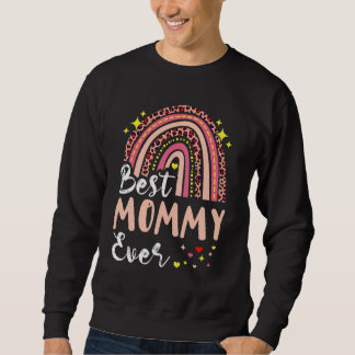 Sweatshirt Meilleure Maman Jamais Pink Leopard Maman Fantasti
