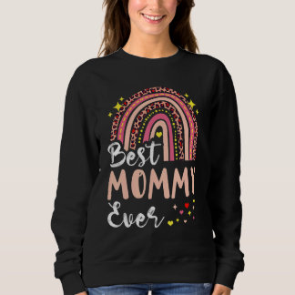 Sweatshirt Meilleure Maman Jamais Pink Leopard Maman Fantasti