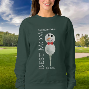 Sweatshirt Meilleure maman par Par : Golf Ball Snowman Rouge 