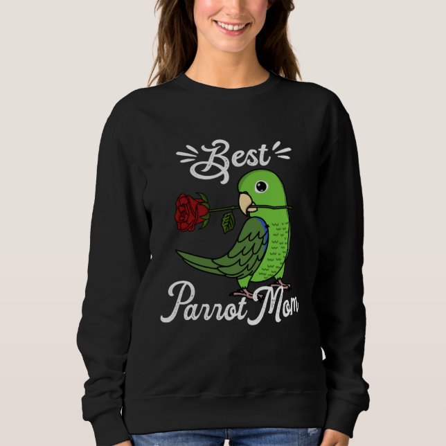 Sweatshirt Meilleure maman perroquet I Perroquet vert (Devant)
