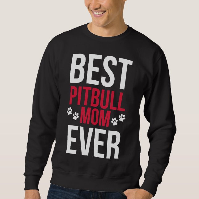 Sweatshirt Meilleure maman Pitbull jamais maman Pitbull (Devant)