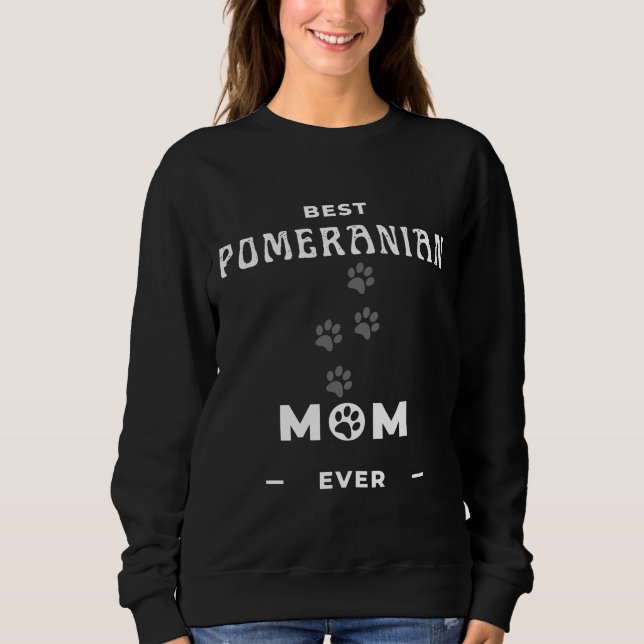 Sweatshirt Meilleure maman poméranienne jamais 10 (Devant)