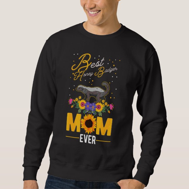Sweatshirt Meilleure maman ratel à miel de tous les temps (Devant)