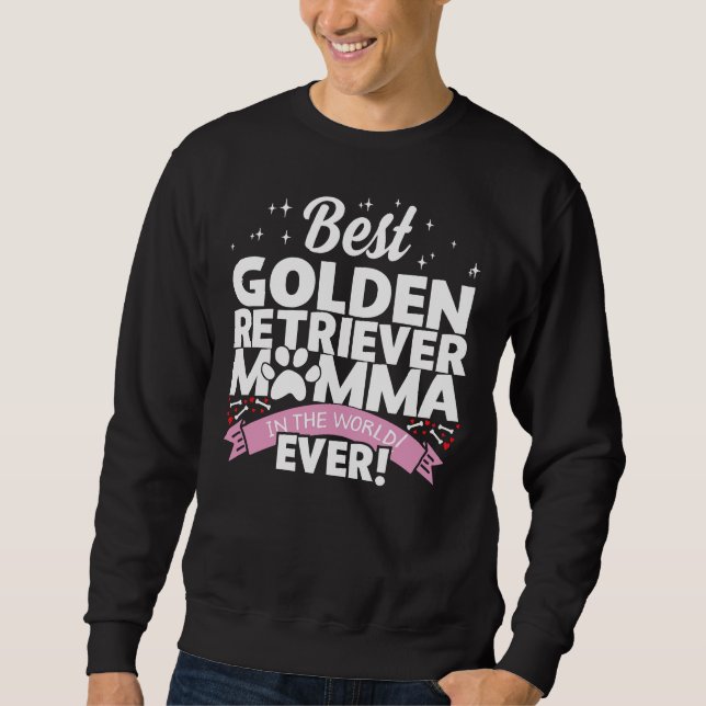 Sweatshirt Meilleure mère rétrieuse d'or (Devant)