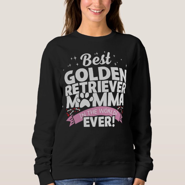 Sweatshirt Meilleure mère rétrieuse d'or (Devant)