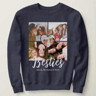 Sweatshirt Meilleures Amies Collage Photo Personnalisé Amis