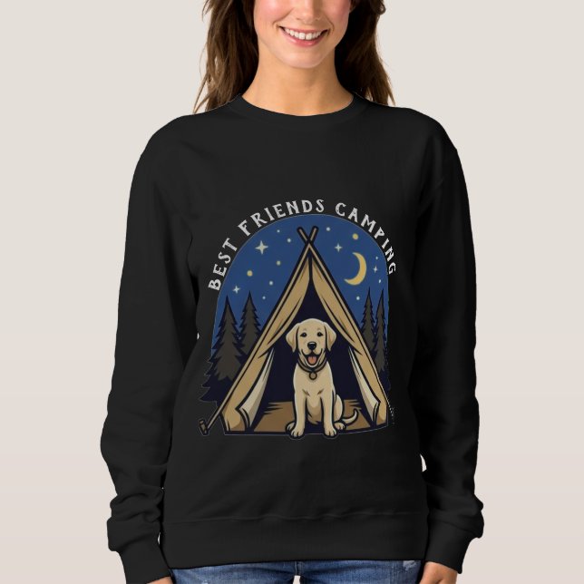 Sweatshirt Meilleurs amis camping (Devant)