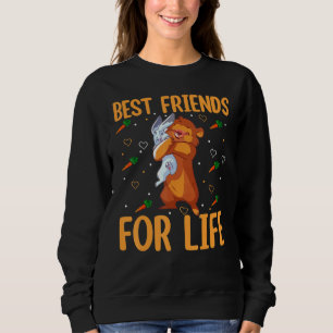 Sweatshirt Meilleurs Amis De La Vie Castor Et Oeufs De Lapin