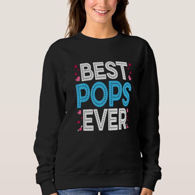 Sweatshirt Meilleurs Pops Jamais Drôle Amour Coeur Matching F (Devant)