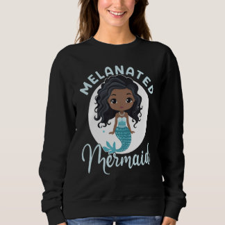 Sweatshirt Melanated Mermaid Black African American Mermaid F