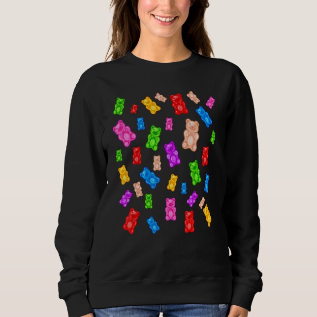 Sweatshirt Mélange de bonbons à l'ours gommé 1 (Devant)