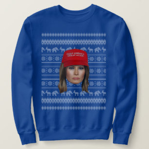 Sweatshirt Melania Trump MAGA Noël