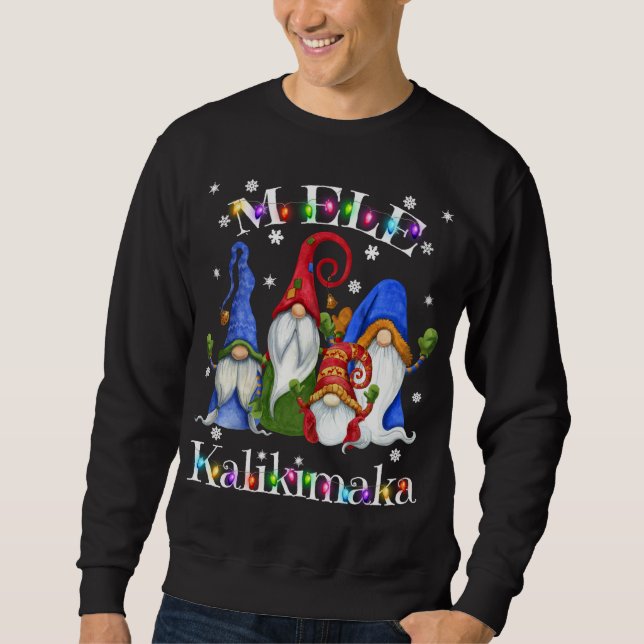 Sweatshirt Mele Kalikimaka Joyeux Noël Hawaï Gn nordique (Devant)