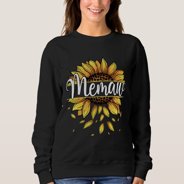 Sweatshirt Memaw With Yellow Sunflower Floral Graphic Mothers (Devant)