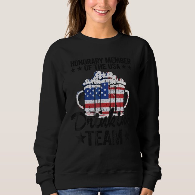 Sweatshirt Membre Honoraire De L'Équipe Américaine De Boisson (Devant)