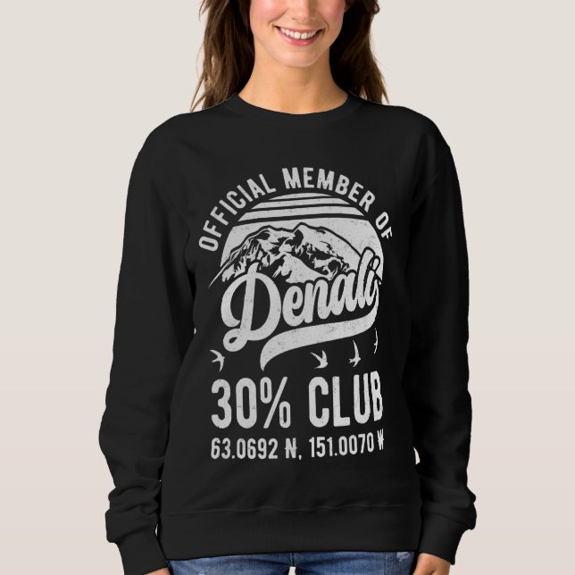 Sweatshirt Membre officiel du Denali 30 Club Alaska National (Devant)
