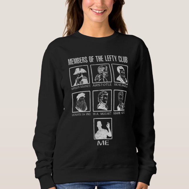 Sweatshirt Membres Amusants Du Gauche Club Fier Gauche Poigné (Devant)