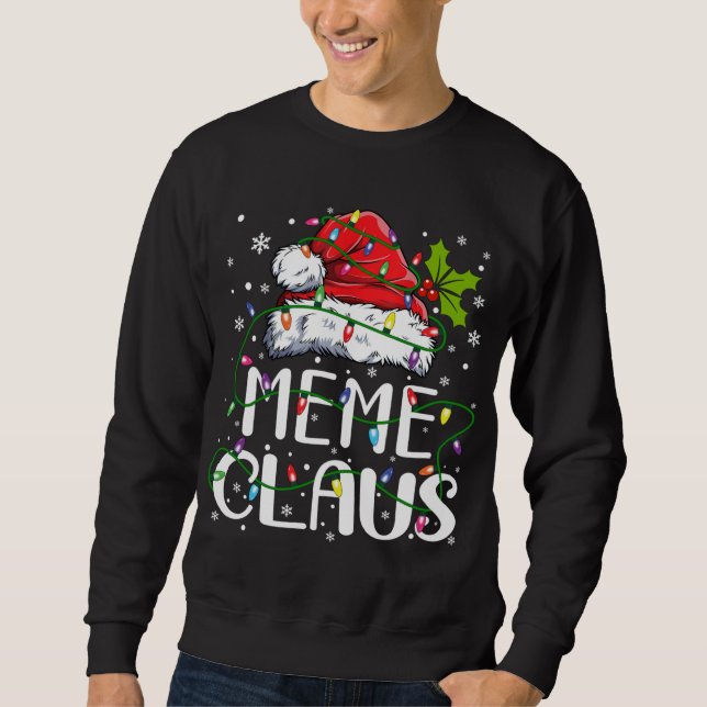 Sweatshirt Mème Claus Noël Père Noël Famille de jumelage de c (Devant)