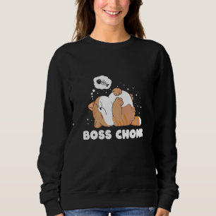 Sweatshirt Mème de chat dormant à la chatte Chonk