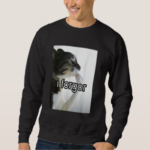 Sweatshirt mème de chat drôle idiot j'ai oublié cringe pourri