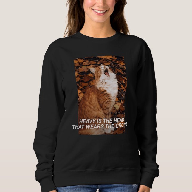 Sweatshirt Mème de chat ironique sarcastique drôle blague bêt (Devant)