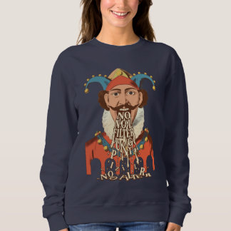 Sweatshirt Mème de clown vintage sans filtre.