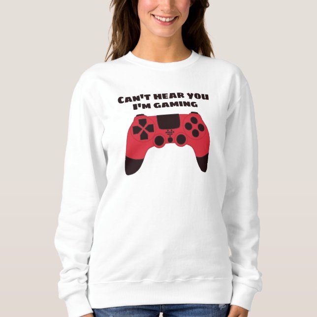 Sweatshirt Mème de jeu amusant - Vidéogames Typographie Nerd (Devant)