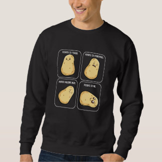 Sweatshirt Mème de pomme de terre Yam Vegan Pommes végétarien