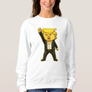 Sweatshirt Meme de revers Trump heureux Combat Combat Trump e