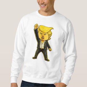 Sweatshirt Meme de revers Trump heureux Combat Combat Trump e