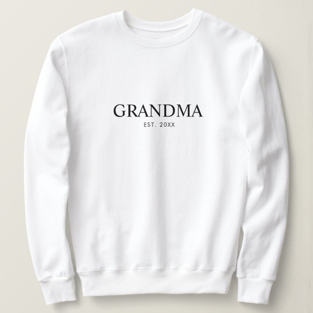 Sweatshirt Mémé élégante moderne (Design devant)