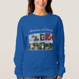 Sweatshirt Mémé nous t'aimons petits-enfants 6 Collage de pho