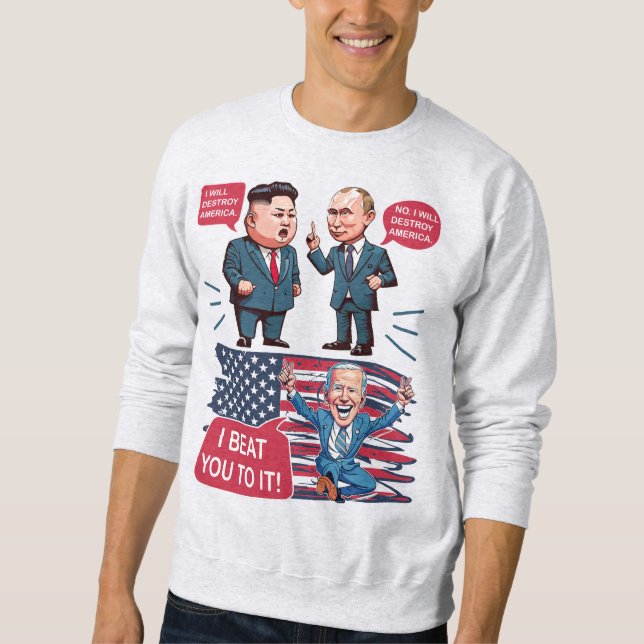Sweatshirt Mème politique drôle (Devant)