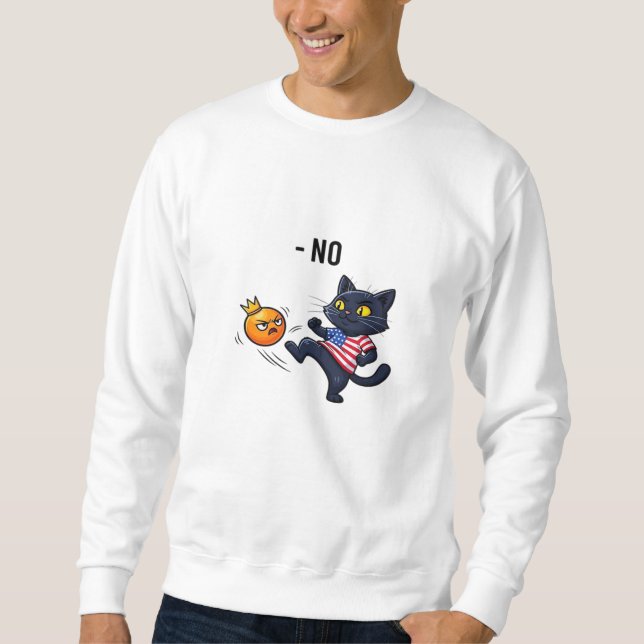 Sweatshirt Mème politique drôle sans design de chat (Devant)