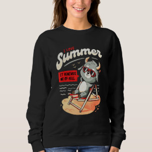 Sweatshirt Mème satanique J'aime l'été ça me rappelle l'enfer