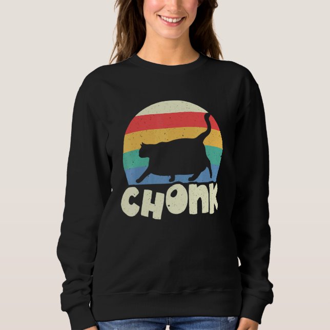 Sweatshirt Mème vintage Retro Fat Cat (Devant)