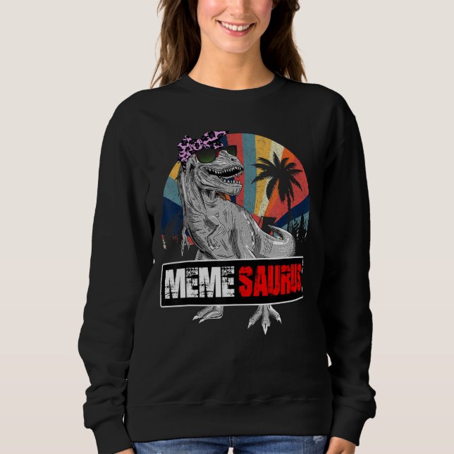 Sweatshirt Memesaurus Rex Dinosaur Mème Saurus Famille Matchi (Devant)