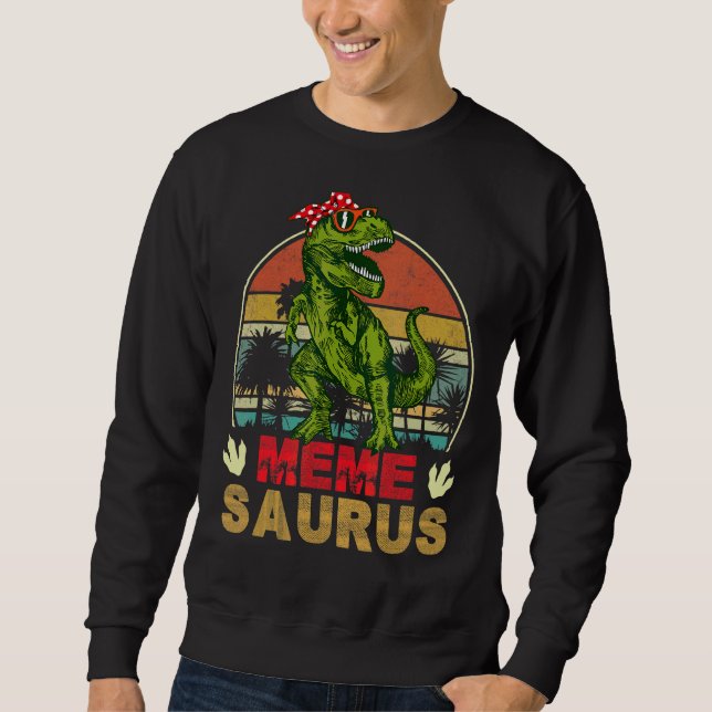 Sweatshirt Mémoire rétro vintage Dinosaur Trex (Devant)