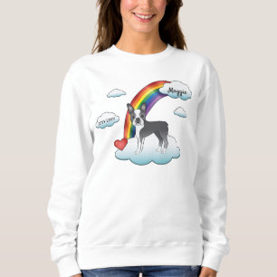 Sweatshirt Mémorial Arc-en-ciel Boston Terrier Bleu et Blanc