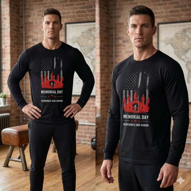 Sweatshirt Memorial Day Patriotic US Flag Soldier Honor  (Commemorate the 250th Semiquincentennial with this durable, high-quality "Remember & Honor" graphic )