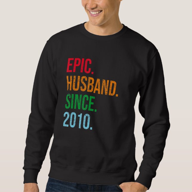 Sweatshirt Mens 13th Wedding Anniversary Ideas Epic Husband S (Devant)